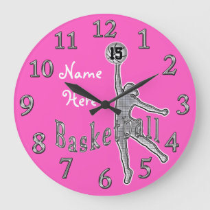 Personalized NAME and NUMBER Basketball Clocks