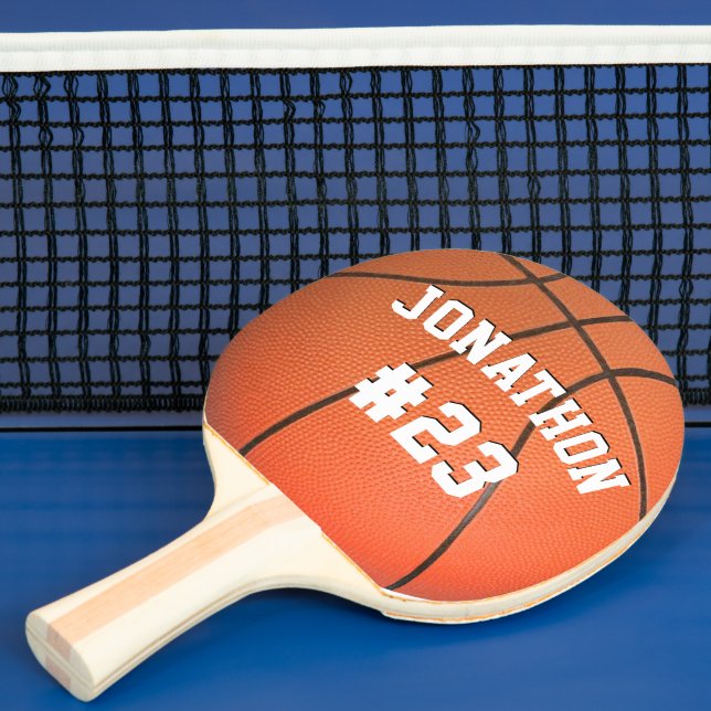 Personalized Name and Number Basketball Ping Pong Paddle (Insitu)