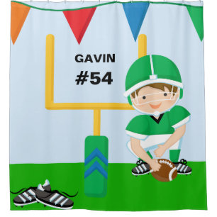 Personalized Name and Number Green Football Player