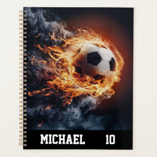 Personalized Name And Number Soccer Ball Football Planner