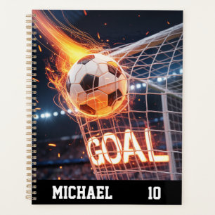 Personalized Name And Number Soccer Ball Football Planner