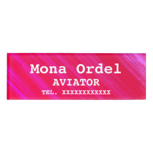 Personalized Name And Occupation Pink Business Tag