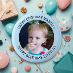 Personalized Name and Photo Birthday   2 Inch Round Button<br><div class="desc">Happy Birthday to you,  add name and photo to this personalized birthday boy or girl button.</div>