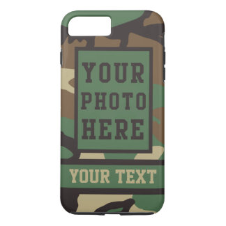 Personalized Name and Photo Camouflage Pattern iPhone 8 Plus/7 Plus Case