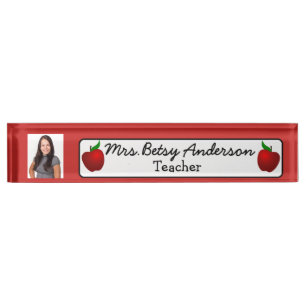 Personalized Name and Photo Name Plate Teacher
