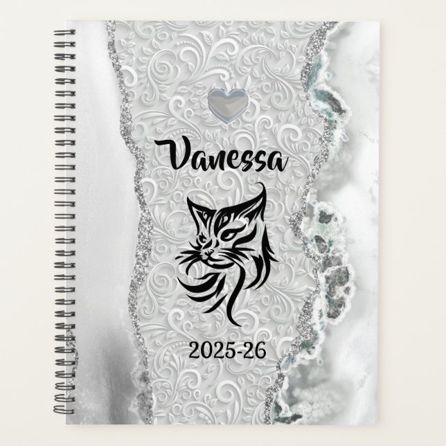 Personalized Name and School Year 12-Month Planner (Front)