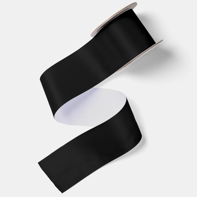 PERSONALIZED NAME AND TEXT BLACK SATIN RIBBON (Front+Back)