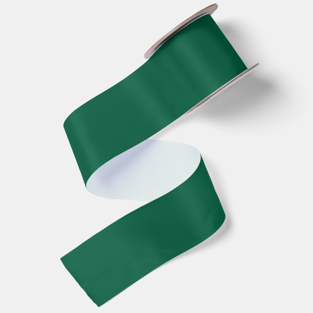 PERSONALIZED NAME AND TEXT DARK GREEN SATIN RIBBON (Front+Back)