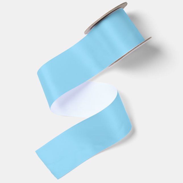 PERSONALIZED NAME AND TEXT LIGHT BLUE SATIN RIBBON (Front+Back)