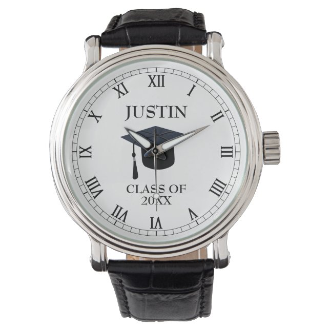 Personalized Name and Year Tassel Graduation Watch (Front)
