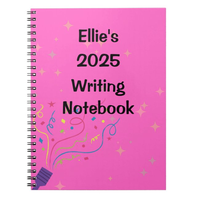Personalized Name and Year Writing Notebook (Front)