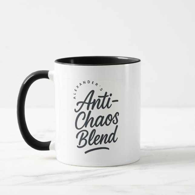 Personalized Name Anti-Chaos Blend Gift Coffee Mug (Left)