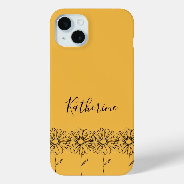 Personalized name April daisy Birth Flower Case-Mate iPhone Case (Back)