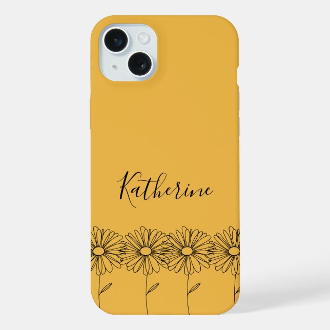 Personalized name April daisy Birth Flower iPhone Case (Back)