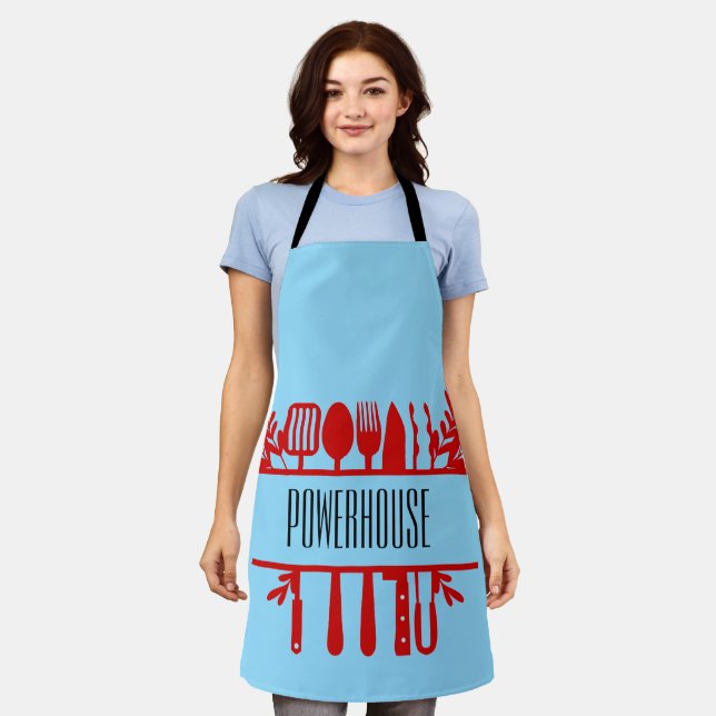Personalized Name Apron – Custom Kitchen Gift (Worn)