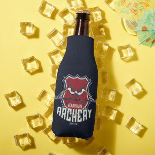 Personalized NAME Archery Sports Recurve Bow Arrow Bottle Cooler