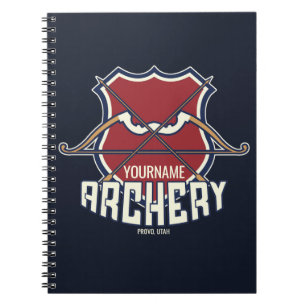 Personalized NAME Archery Sports Recurve Bow Arrow Notebook