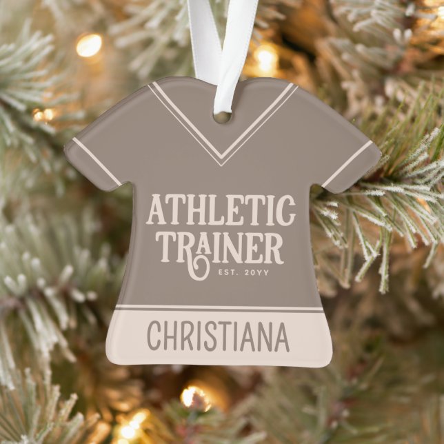 Personalized Name AT Athletic Trainer Graduation Ornament (Tree)