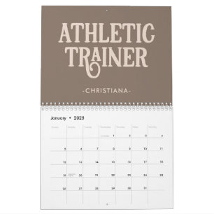 Personalized Name Athletic Trainer Calendar