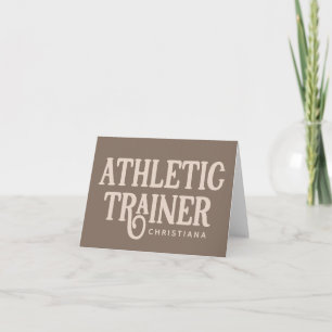 Personalized Name Athletic Trainer Card