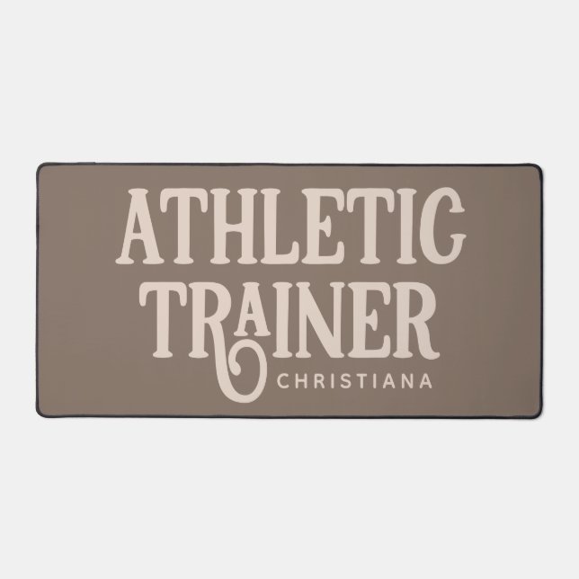 Personalized Name Athletic Trainer Desk Mat (Front)