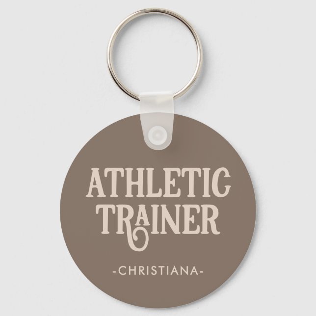 Personalized Name Athletic Trainer Keychain (Front)