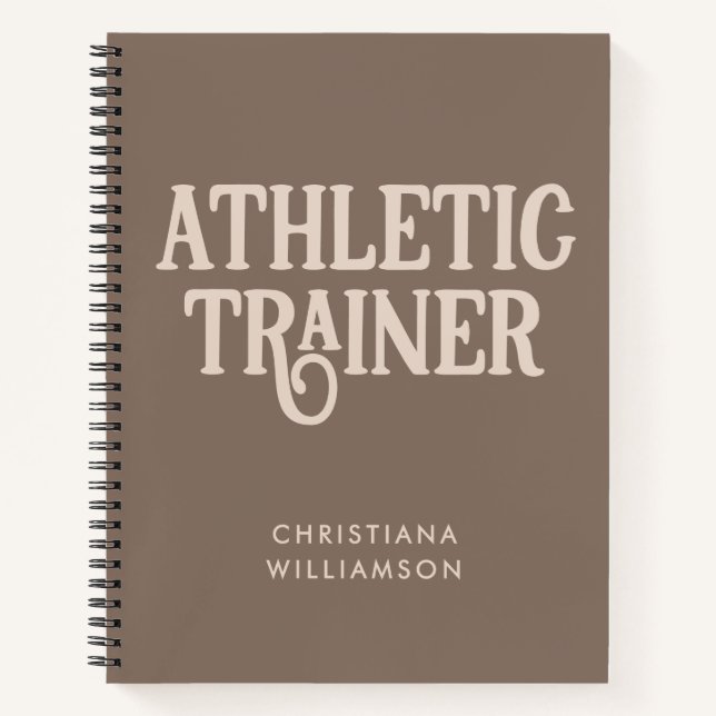 Personalized Name Athletic Trainer Notebook (Front)