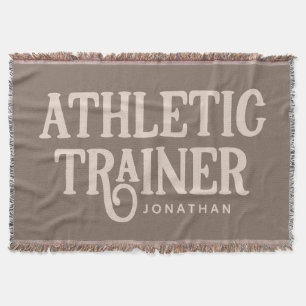 Personalized Name Athletic Trainer Throw Blanket