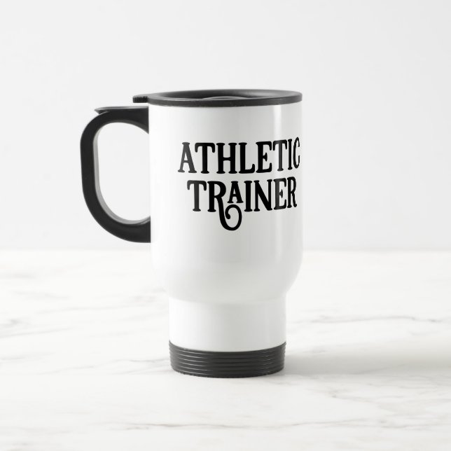 Personalized Name Athletic Trainer Travel Mug (Left)