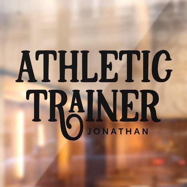 Personalized Name Athletic Trainer Window Cling (Sheet 2)