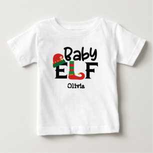 Personalized Name Baby Elf Christmas T-Shirt