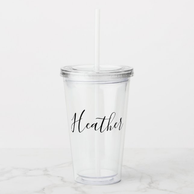 Personalized Name Bachelorette Acrylic Tumbler (Front)