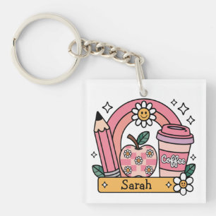 Personalized Name Back to School Gift for Teacher Keychain