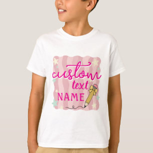 Personalized Name Back To School Grade T-Shirt