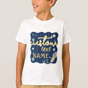 Personalized Name Back To School Grade T-Shirt