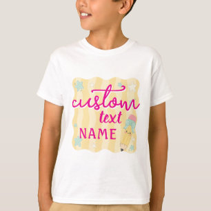 Personalized Name Back To School Grade T-Shirt