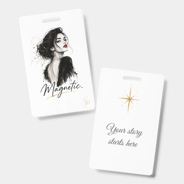 Personalized Name Badge | Magnetic Vertical (Front & Back)