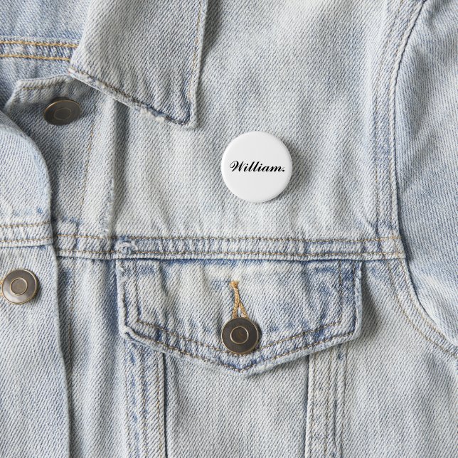 Personalized Name Badge Style Pinback Button (In Situ)