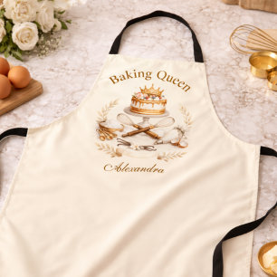 Personalized Name Baking Queen Apron