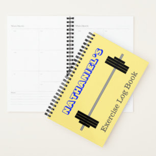 Personalized Name + Barbell Planner