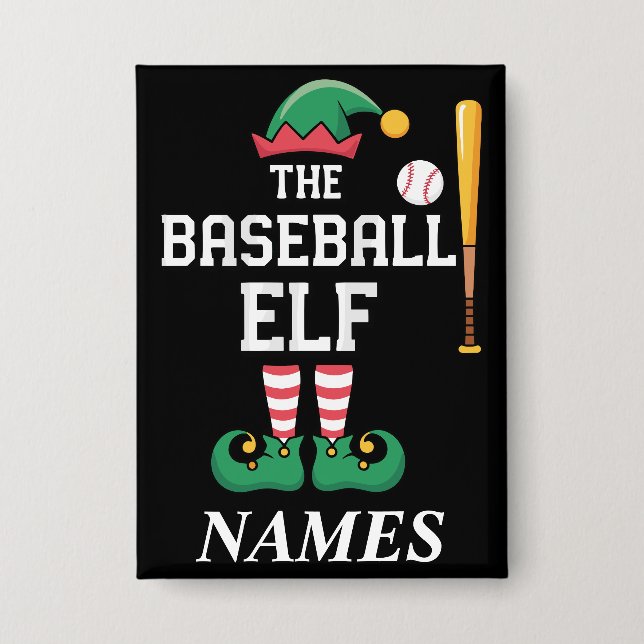 Personalized Name Baseball Elf Family Matching  (Front)