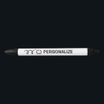 Personalized name baseball sports logo pen<br><div class="desc">Personalized promo pens with baseball sports logo design. Office and school supplies for children and adults. Make your own custom pen for men women and kids. In pink, blue, green and other colours. Black blue and red ink choice. Modern typography design for own name or monogram initial letters. Atheltic design....</div>