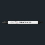 Personalized name baseball sports logo pen<br><div class="desc">Personalized promo pens with baseball sports logo design. Office and school supplies for children and adults. Make your own custom pen for men women and kids. In pink, blue, green and other colours. Black blue and red ink choice. Modern typography design for own name or monogram initial letters. Atheltic design....</div>