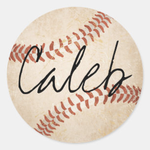 Personalized Name Baseball Stickers
