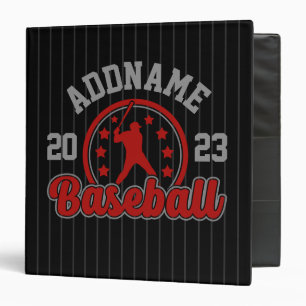 Personalized NAME Baseball Team Player Game Binder