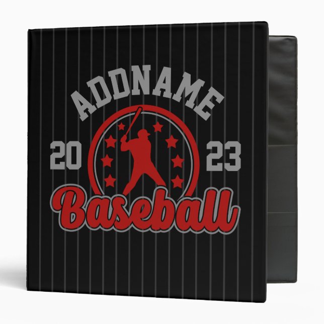 Personalized NAME Baseball Team Player Game Binder (Front/Inside)