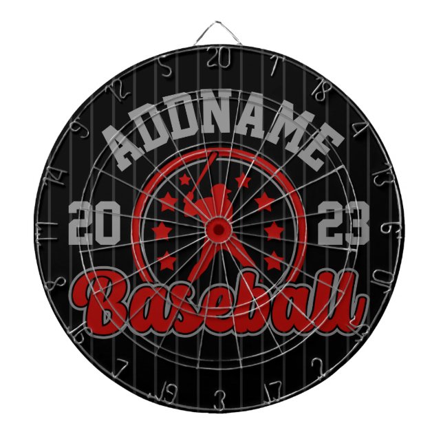 Personalized NAME Baseball Team Player Game Dartboard (Front)