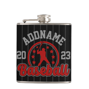Personalized NAME Baseball Team Player Game Hip Flask