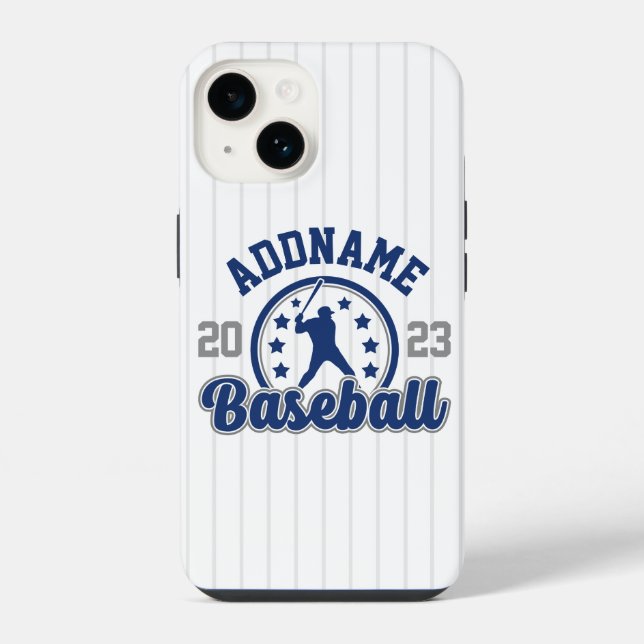 Personalized NAME Baseball Team Player Game iPhone Case (Back)