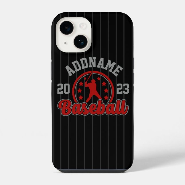 Personalized NAME Baseball Team Player Game iPhone Case (Back)